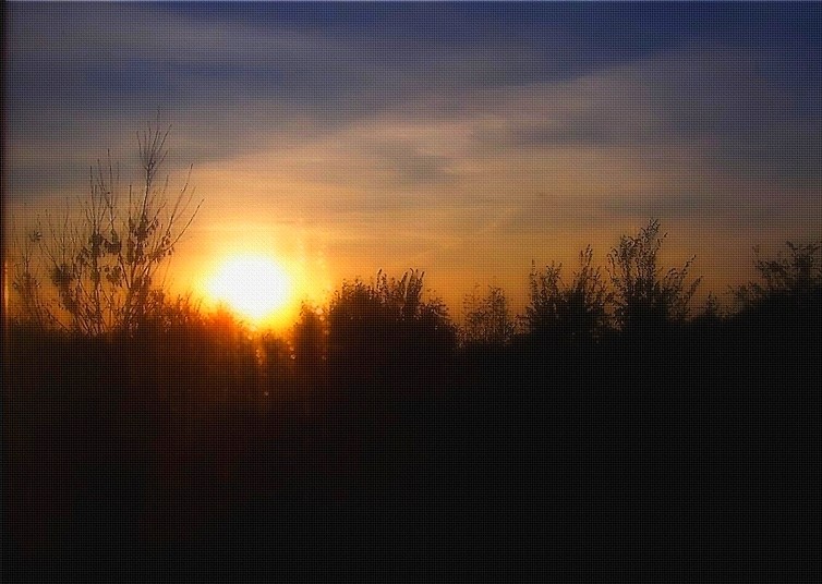 Sonnenuntergang in Bremen-Huchting