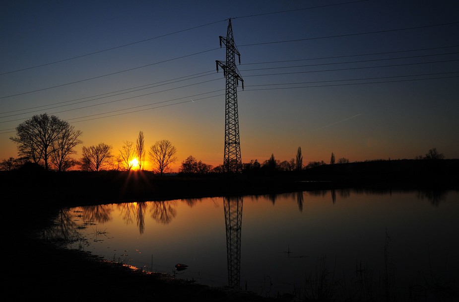 Abends am Weiher