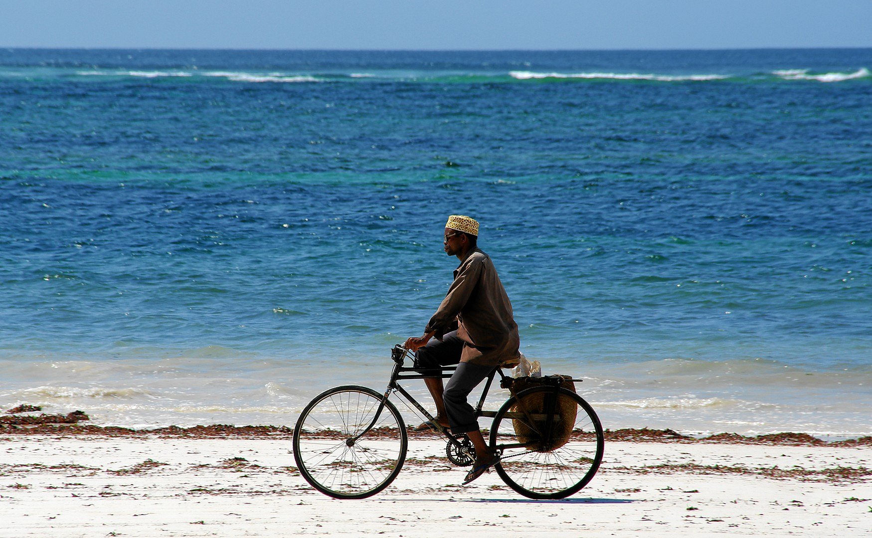 einsamer Radfahrer