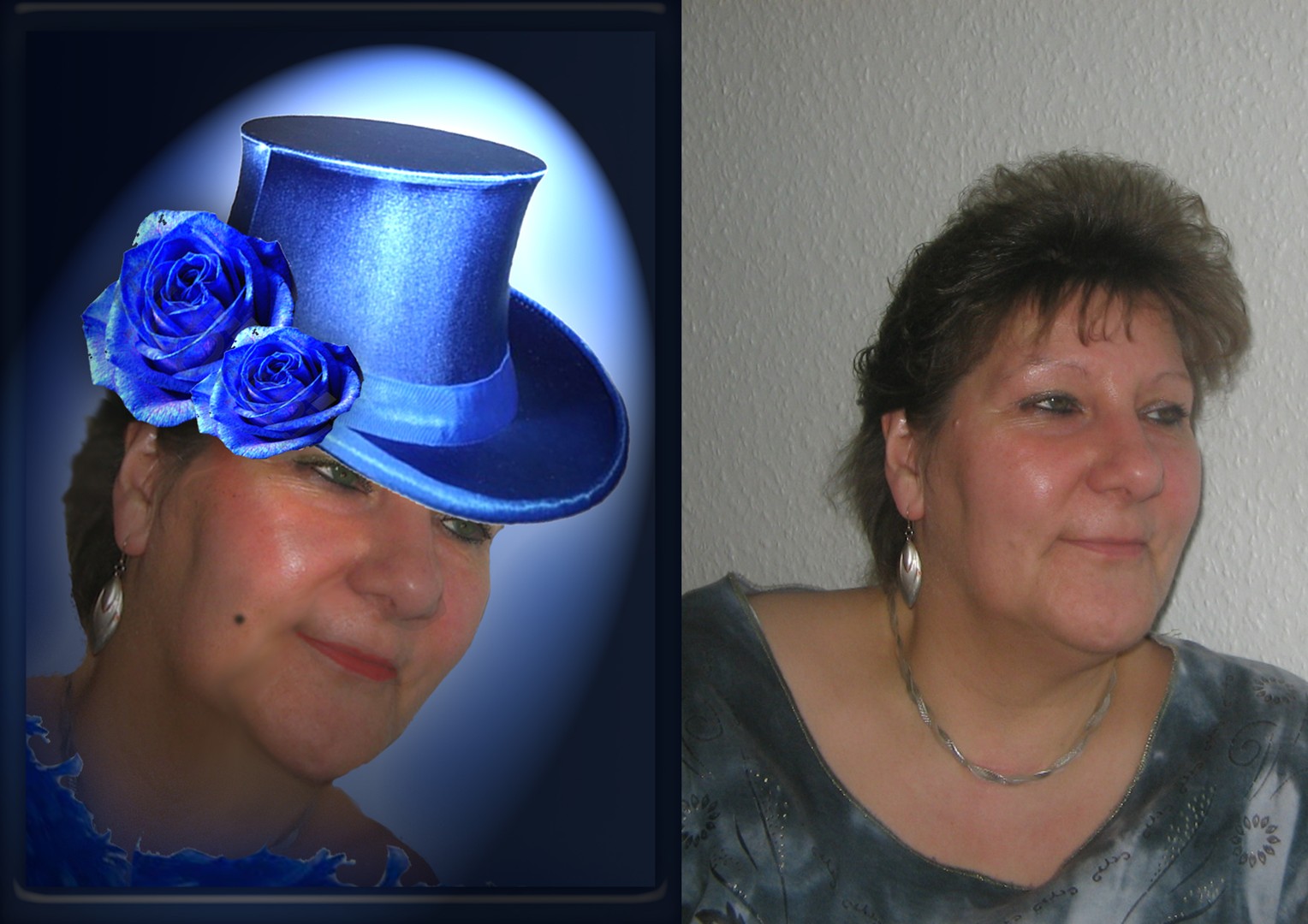 Frau in Blau