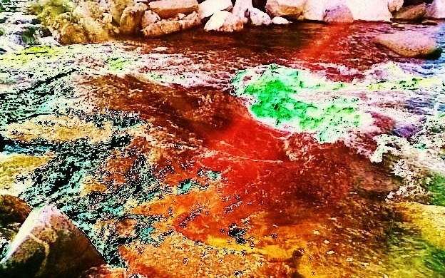 wild colored water