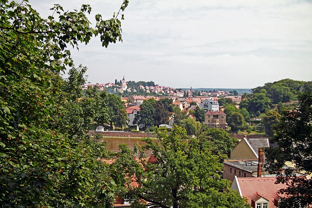 Meissen Abstieg von der Burg "Gruß an Spencer"