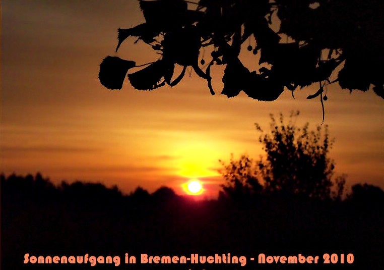 Sonnenaufgang in Bremen-Huchting 2010