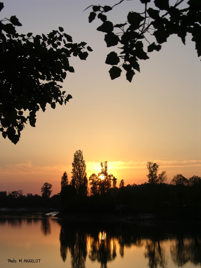 Coucher de soleil sur la Garonne