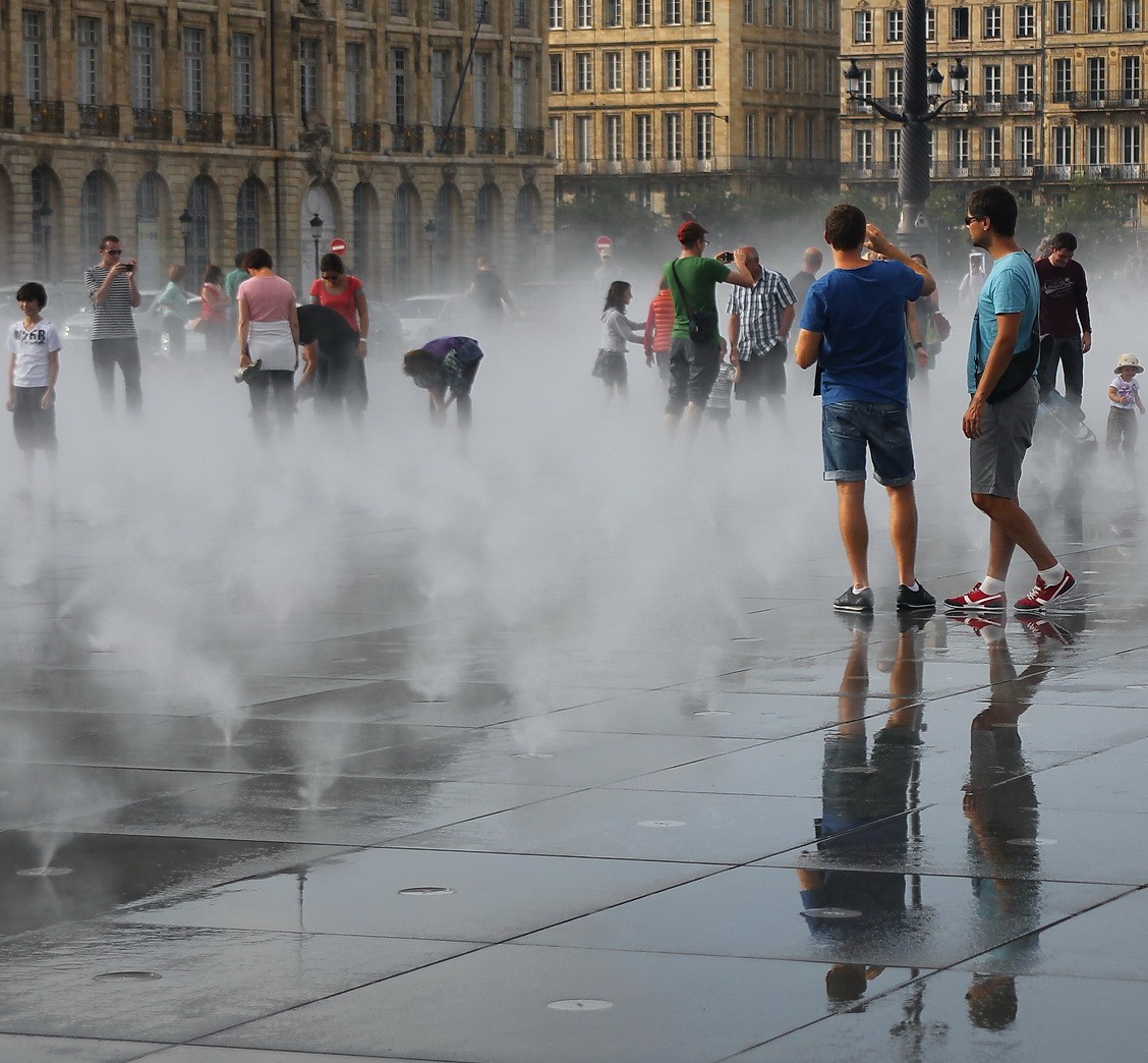 Miroir d'eau à Bordeaux