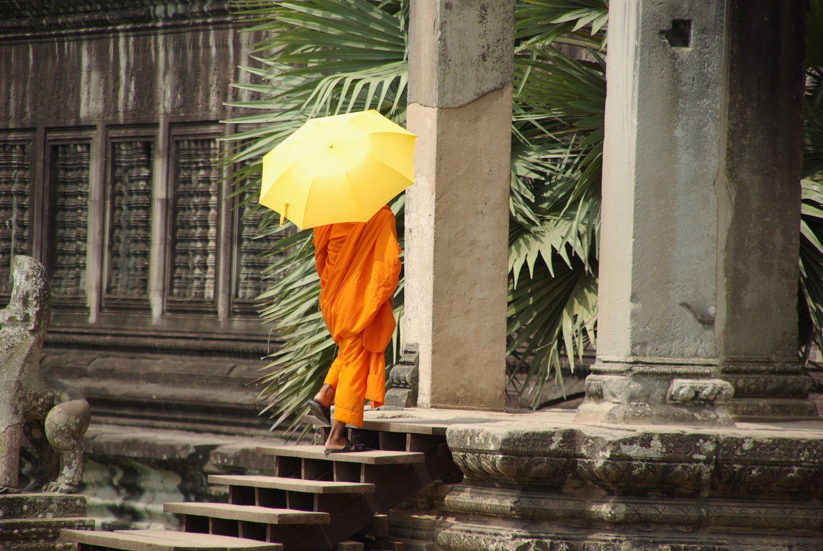 Mönch in Angkor watt