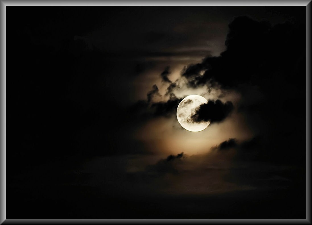 Moon and clouds