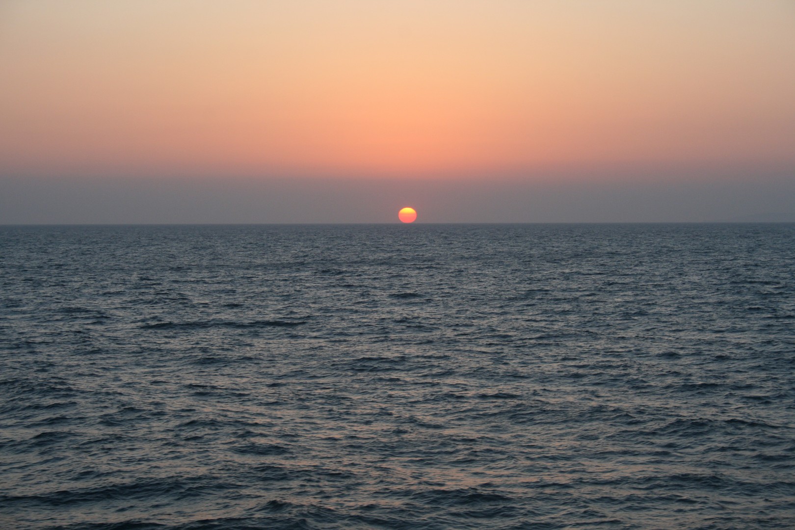 Coucher de soleil sur la mer Egée