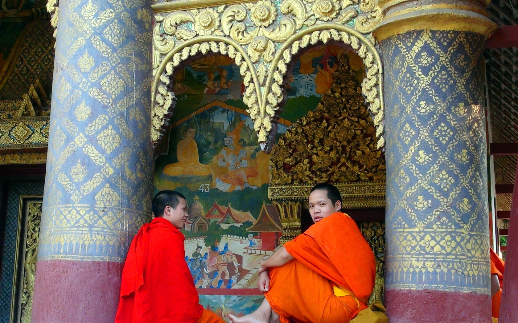 Jeunes moines à Luang Prabang