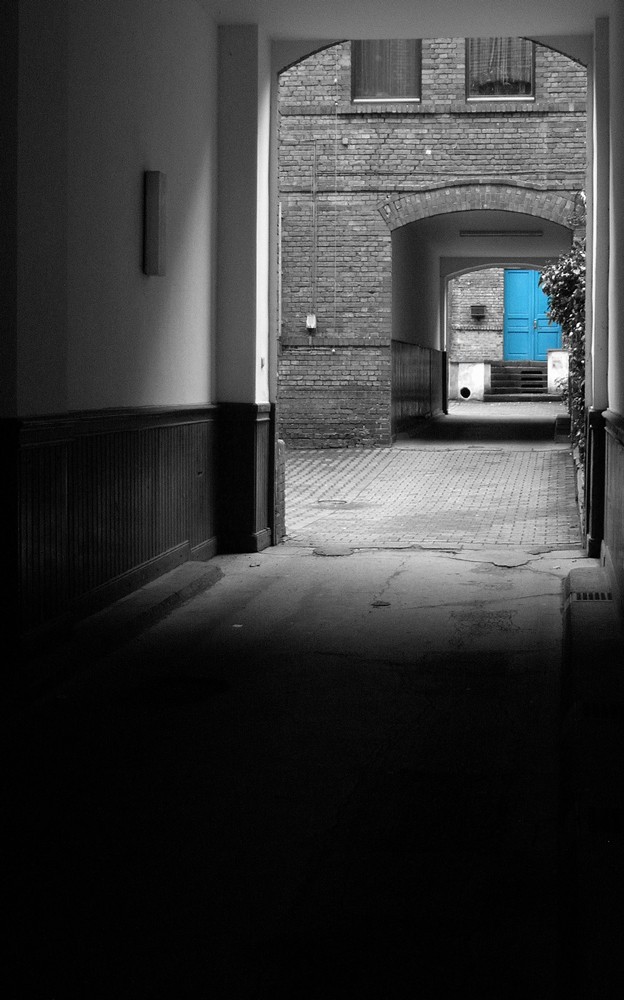 The blue door