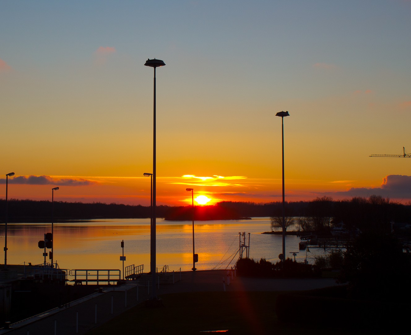 Abends am Hafen