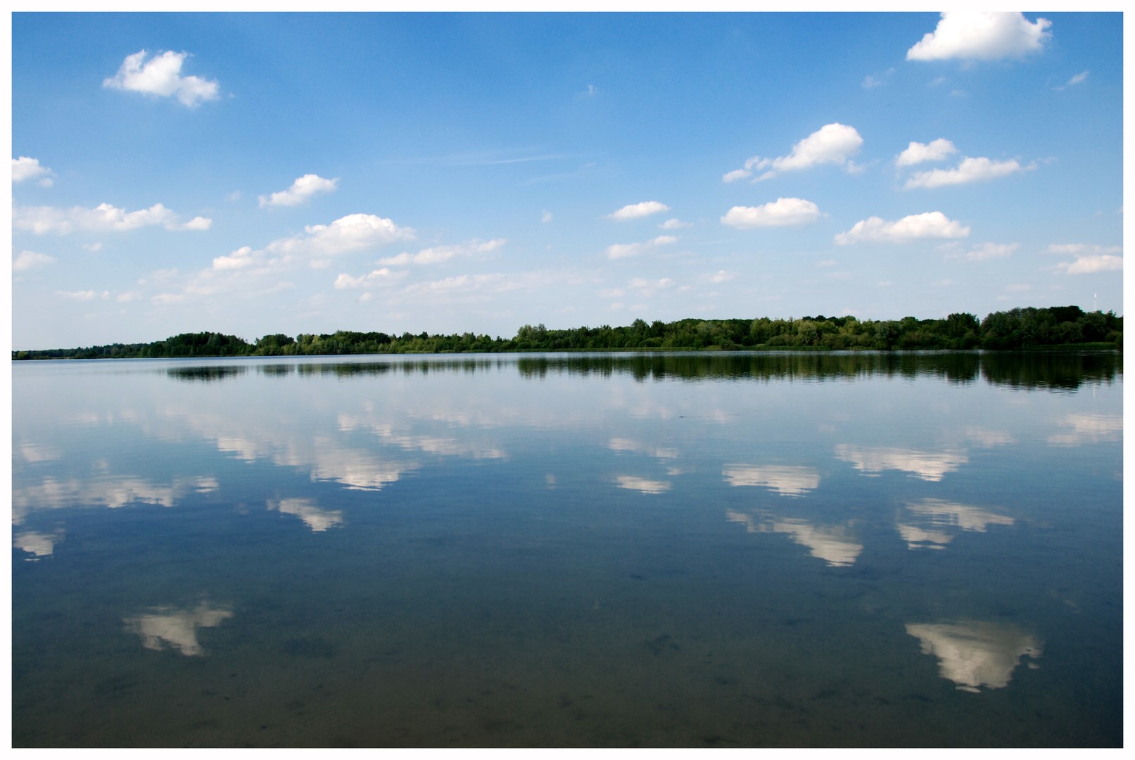 Clouds over a lake 