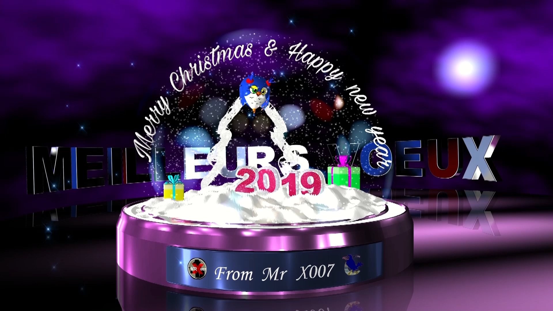 Joyeuses Fêtes de Noël  et Meilleurs Vœux à tous pour 2019