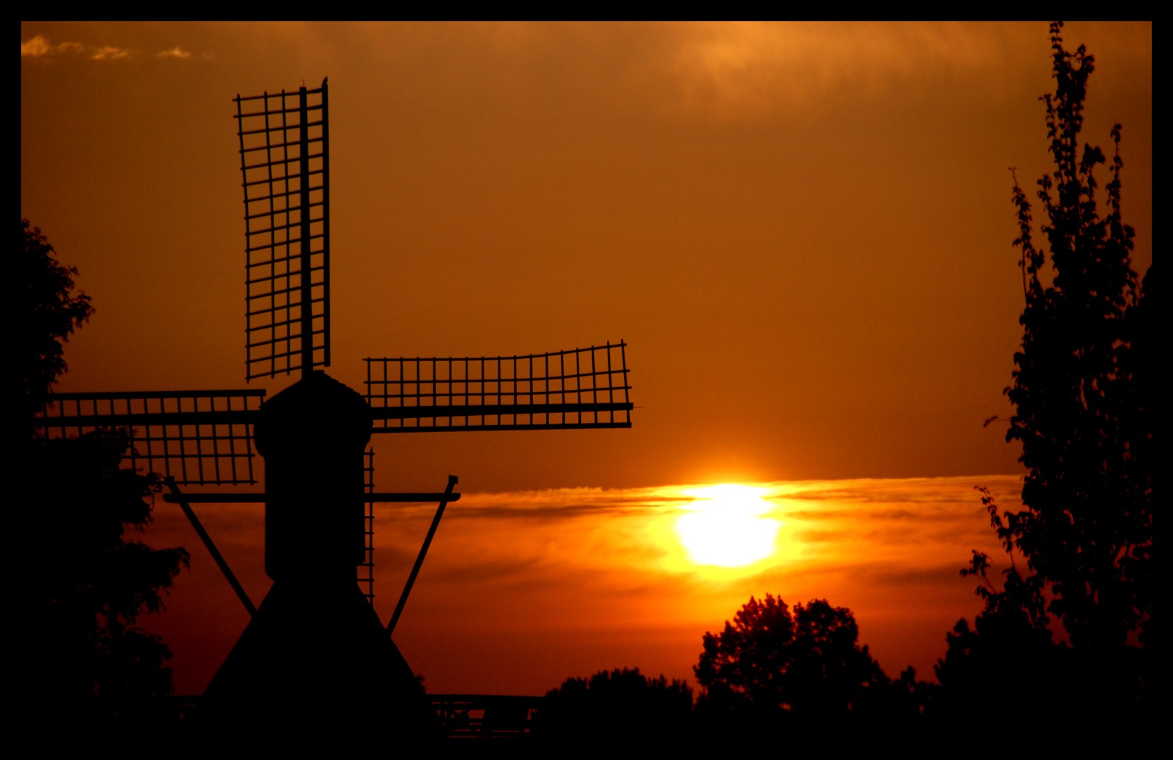 Typical dutch windmill in Joure (friesland) NL