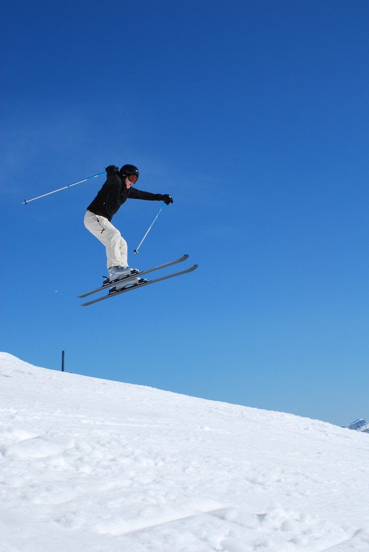 flying in the sky and in the snow