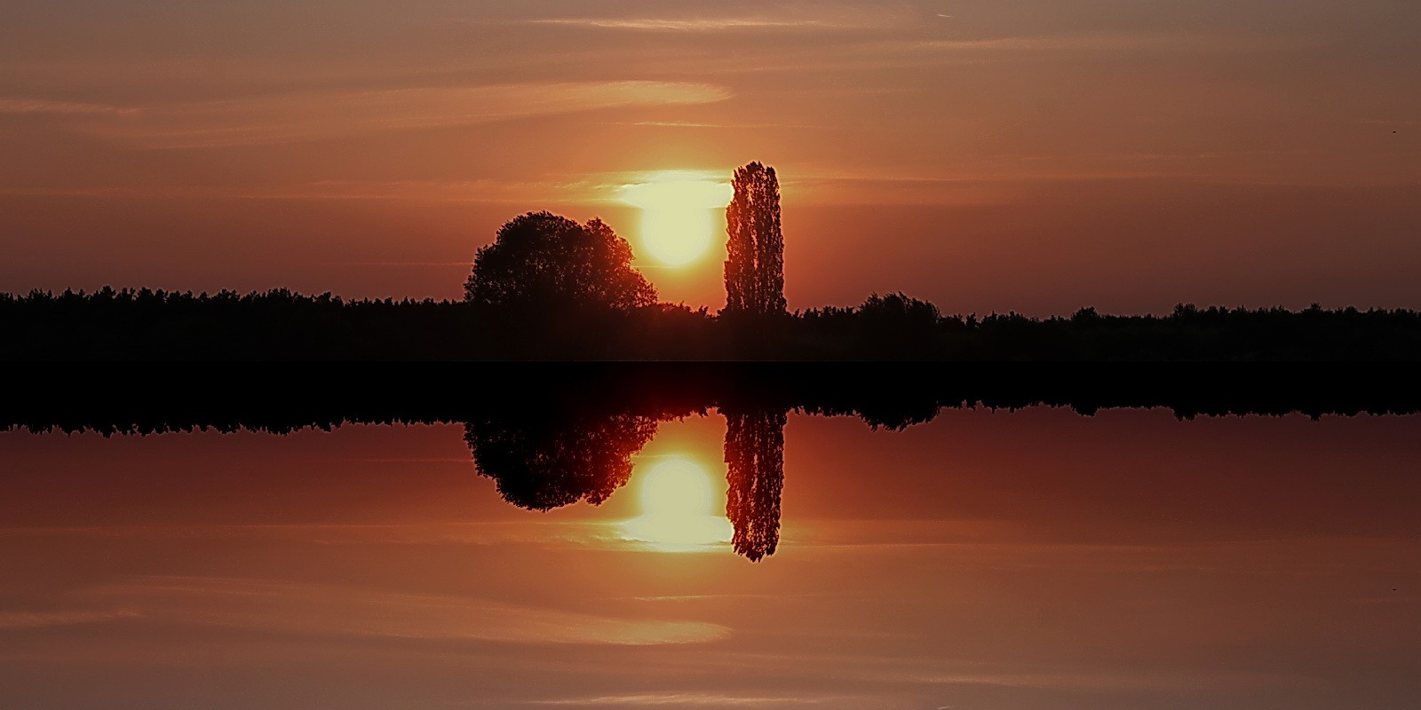 im Licht der untergehenden Sonne