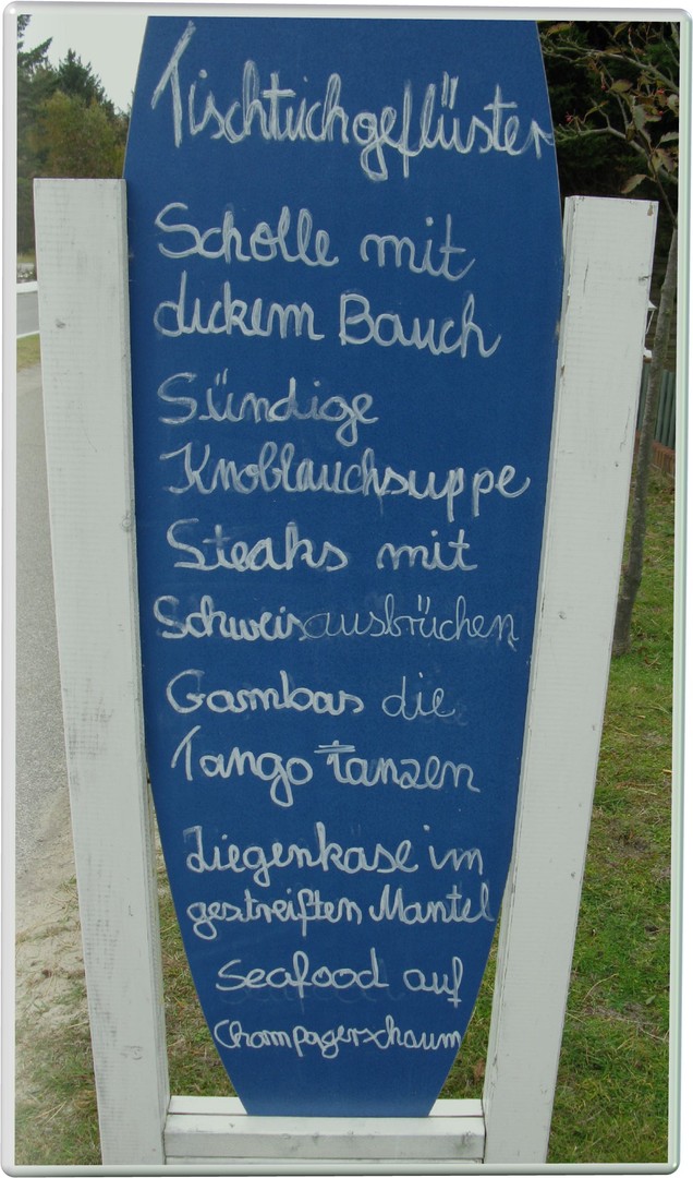 Die etwas andere Speisekarte