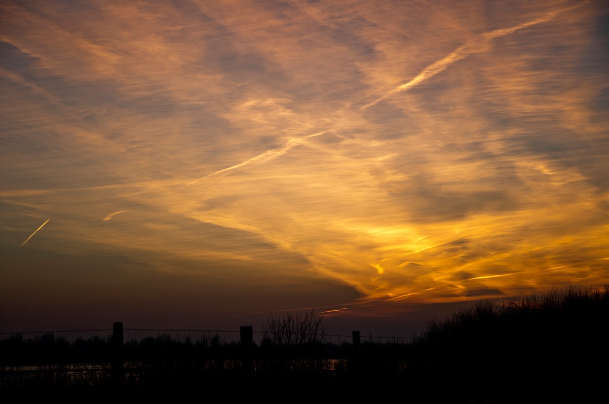 Sonnenuntergang Meldorfer Hafen halbe Stunde später