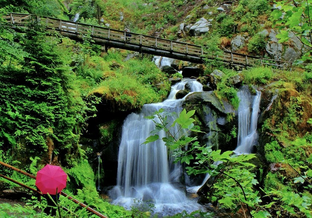 Triberger Wasserfall im Regen