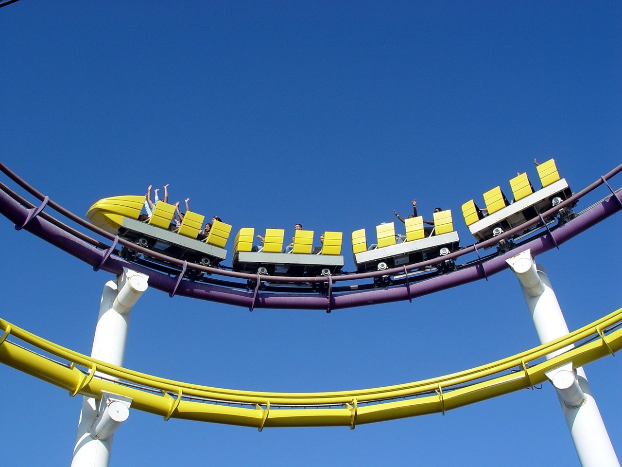 Kleine Achterbahn am Santa Monica Pier