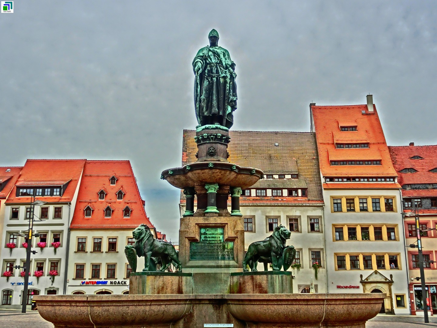 Brunnen auf dem Obermarkt in Freiberg