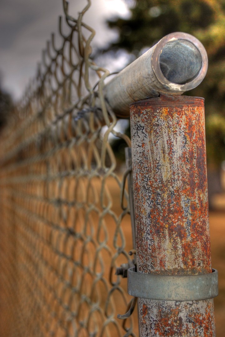 rusty fence