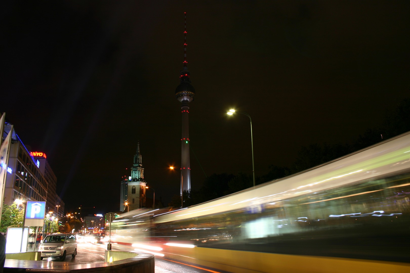 Festival of Lights 2009 - Blick Richtung Fernsehturm