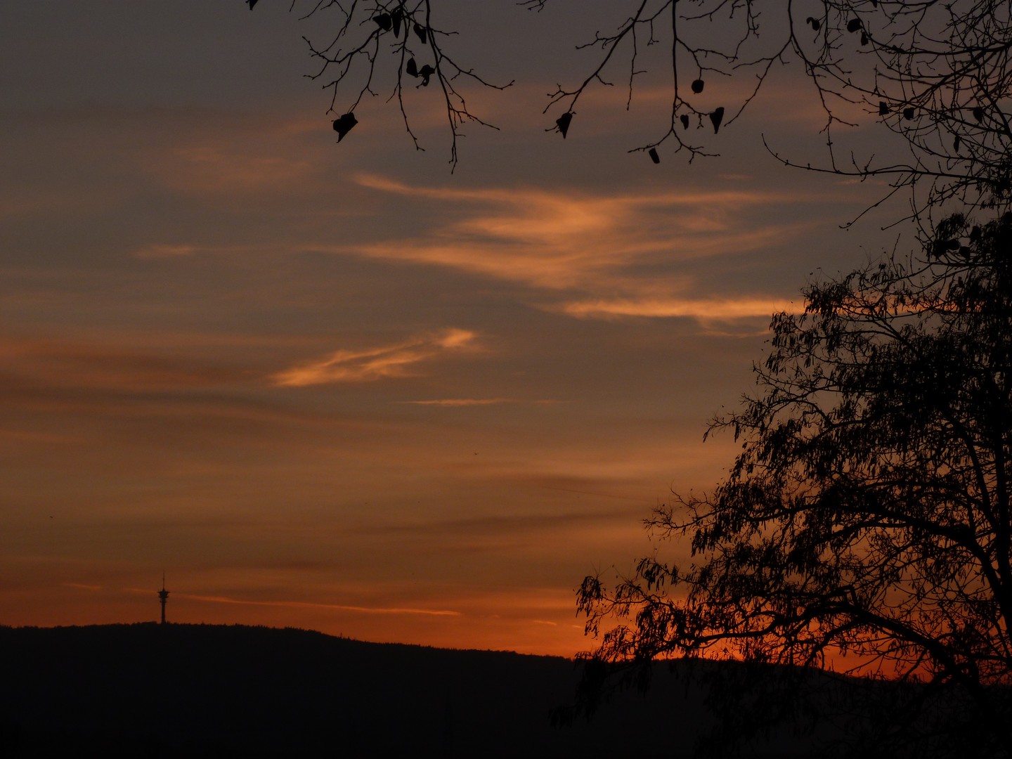 Sonnenuntergang unterm Michaelsberg