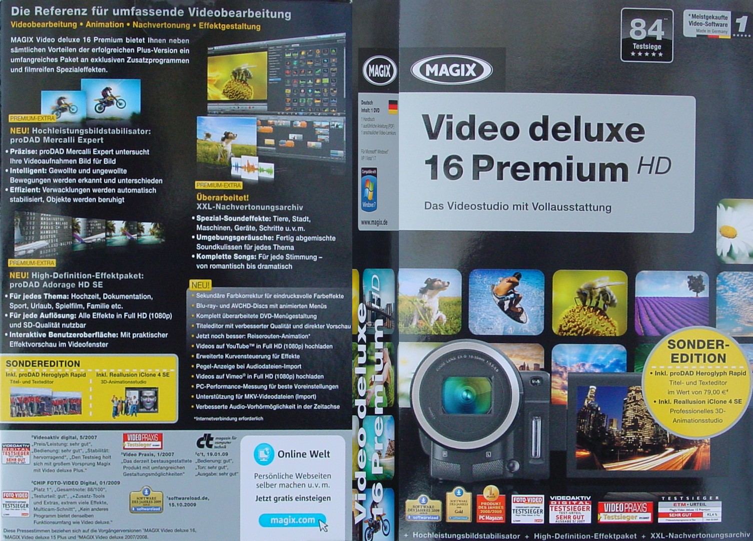 Selbstgemachtes DVD Cover für Magix Video Deluxe 16 Premium Sonderedition