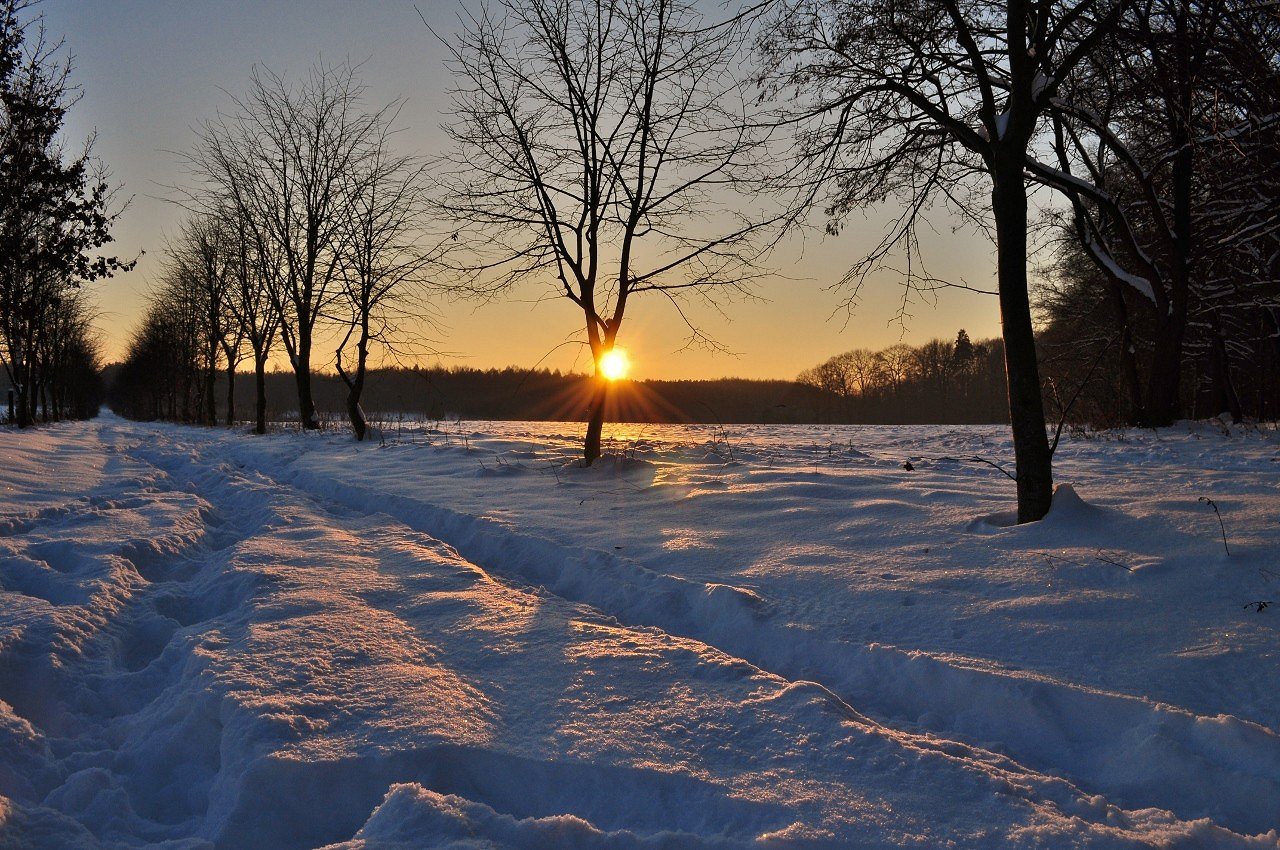 Sonne und Schnee