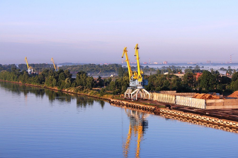 Die Hafeneinfahrt in Riga