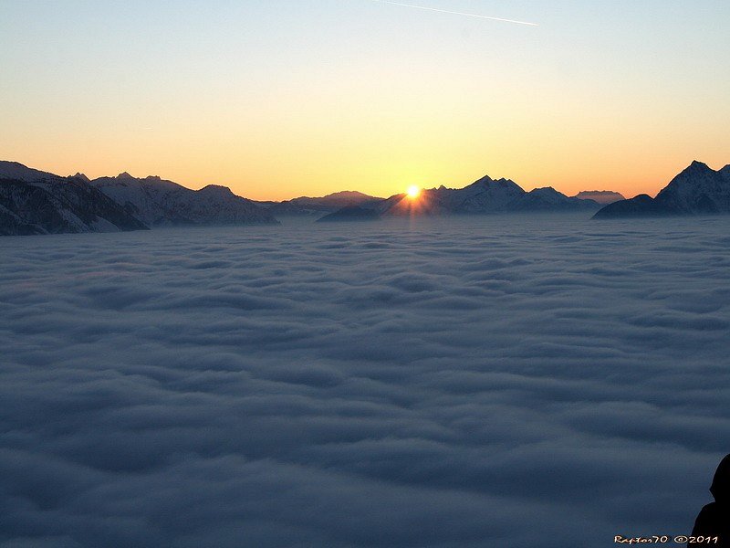 Sonnenuntergang am Gaisberg