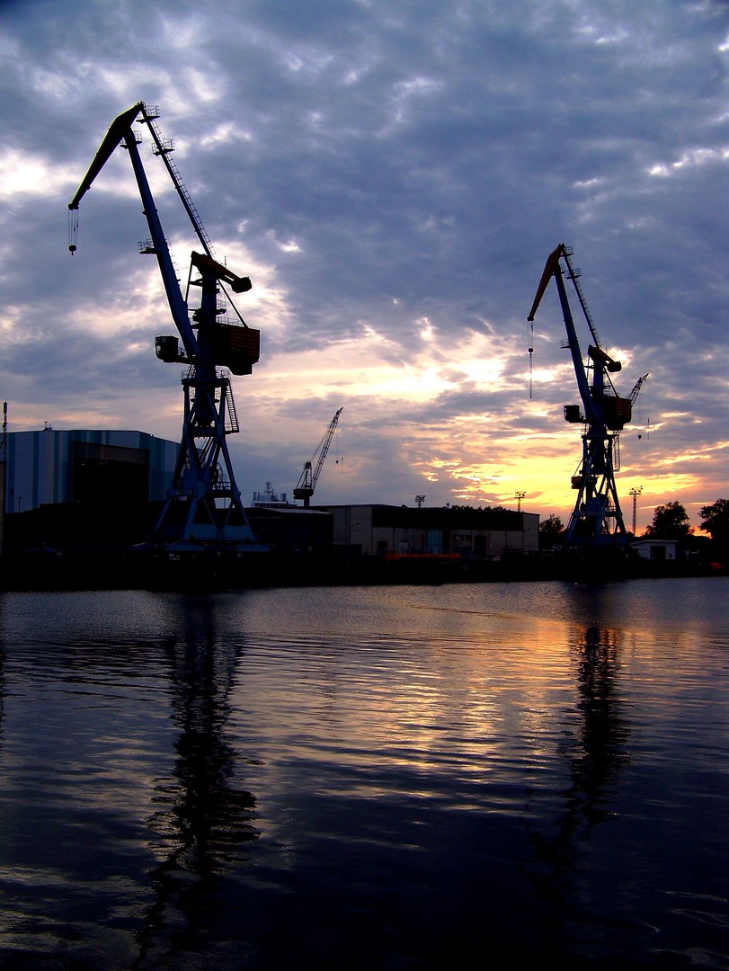 im Hafen in Wismar