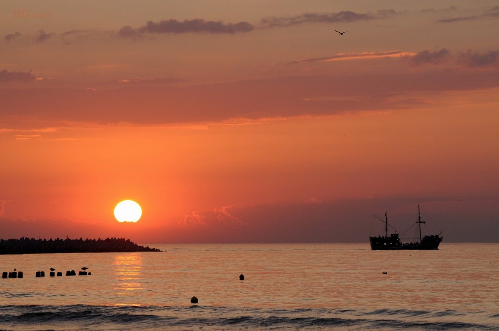 Ein Sonnenuntergang am Meer