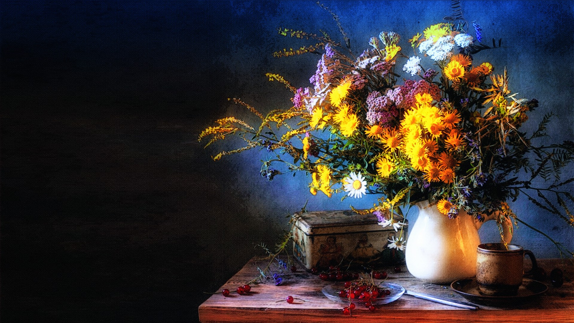 vase et fleurs