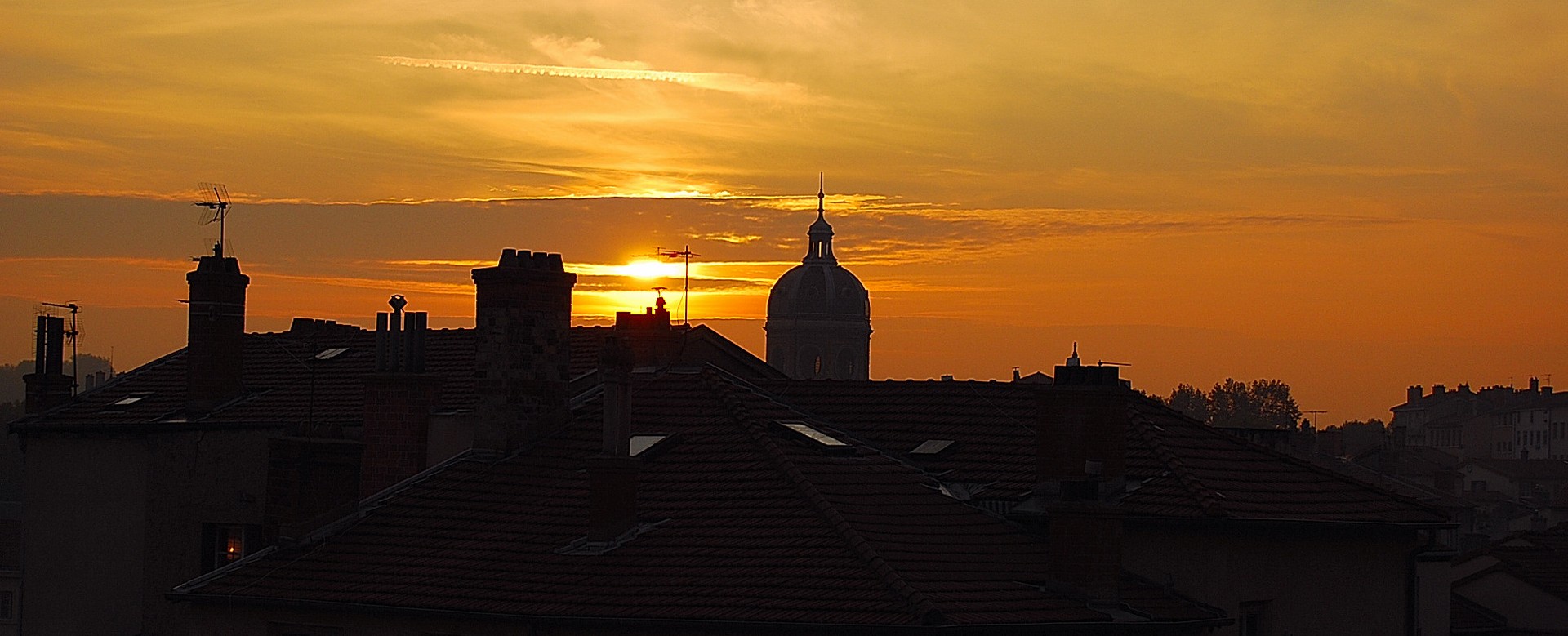 Coucher de soleil.